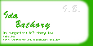 ida bathory business card